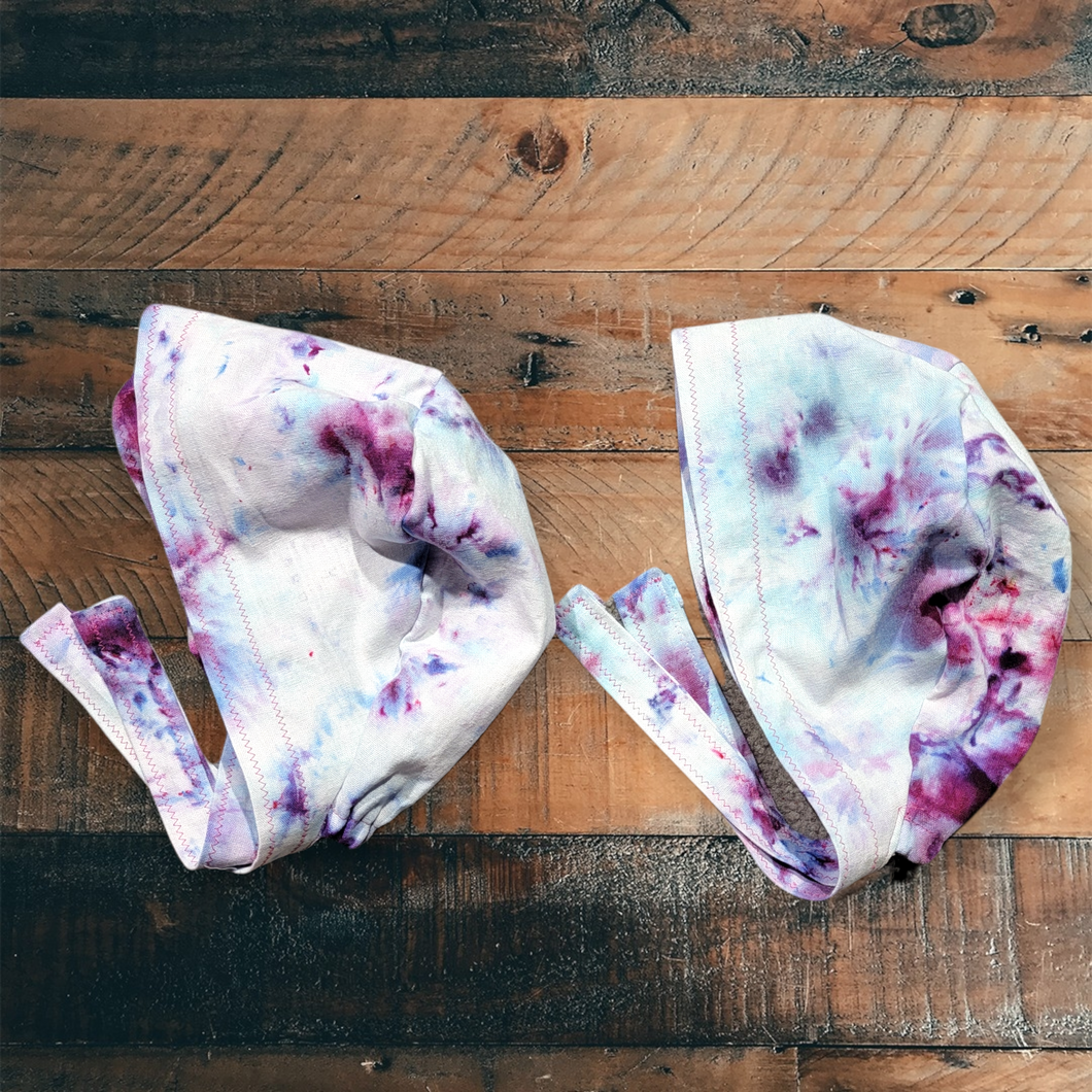 Hand Dyed Linen Scrub Cap