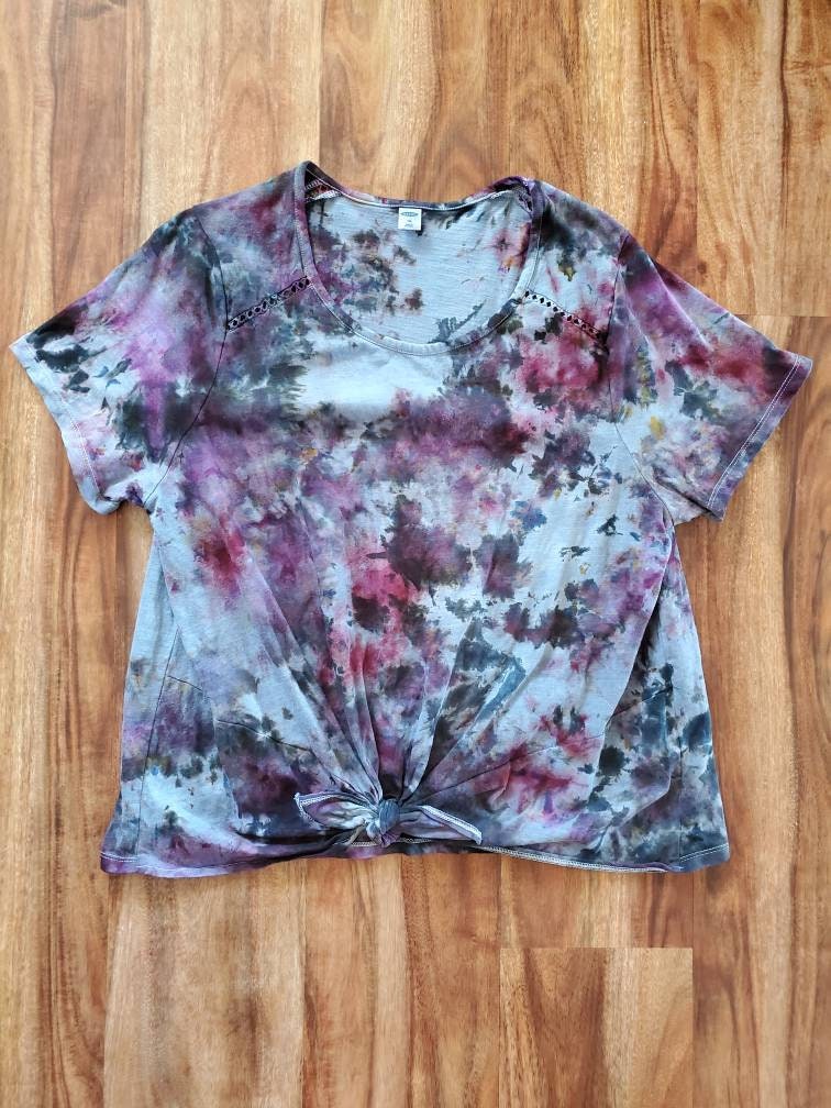 Women's XXL t shirt, old navy hand dyed